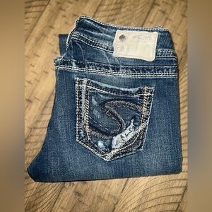 Silver Suki Mid Slim Boot Jean